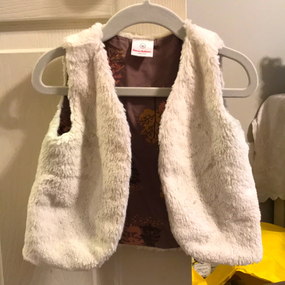 Hanna Andersson Warm Fuzzies Vest Size 90cm